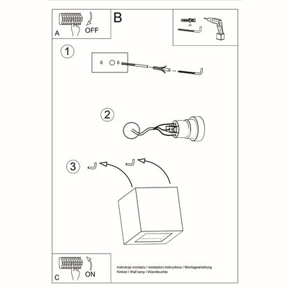 Wandlamp keramiek LEO zwart