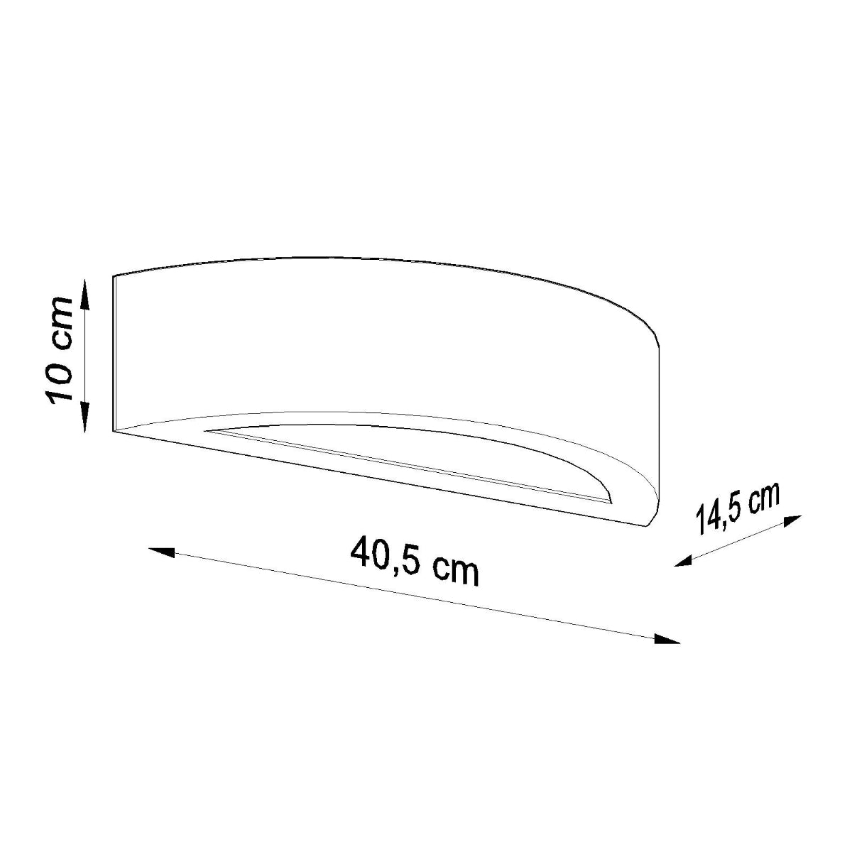 Wandlamp keramiek ATENA grijs