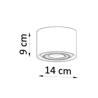 Plafondlamp BASIC 1 beton