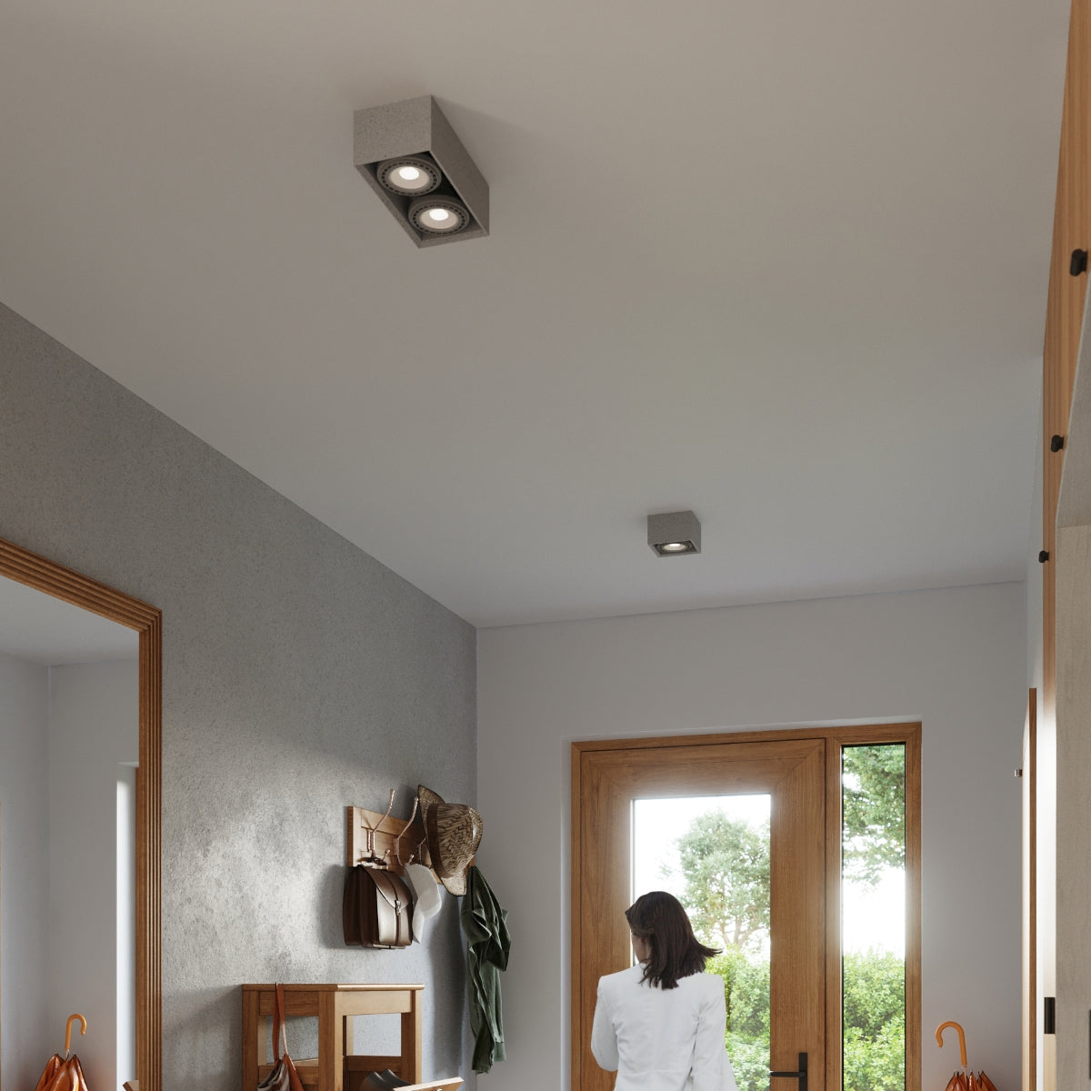 Plafondlamp QUATRO 1 beton