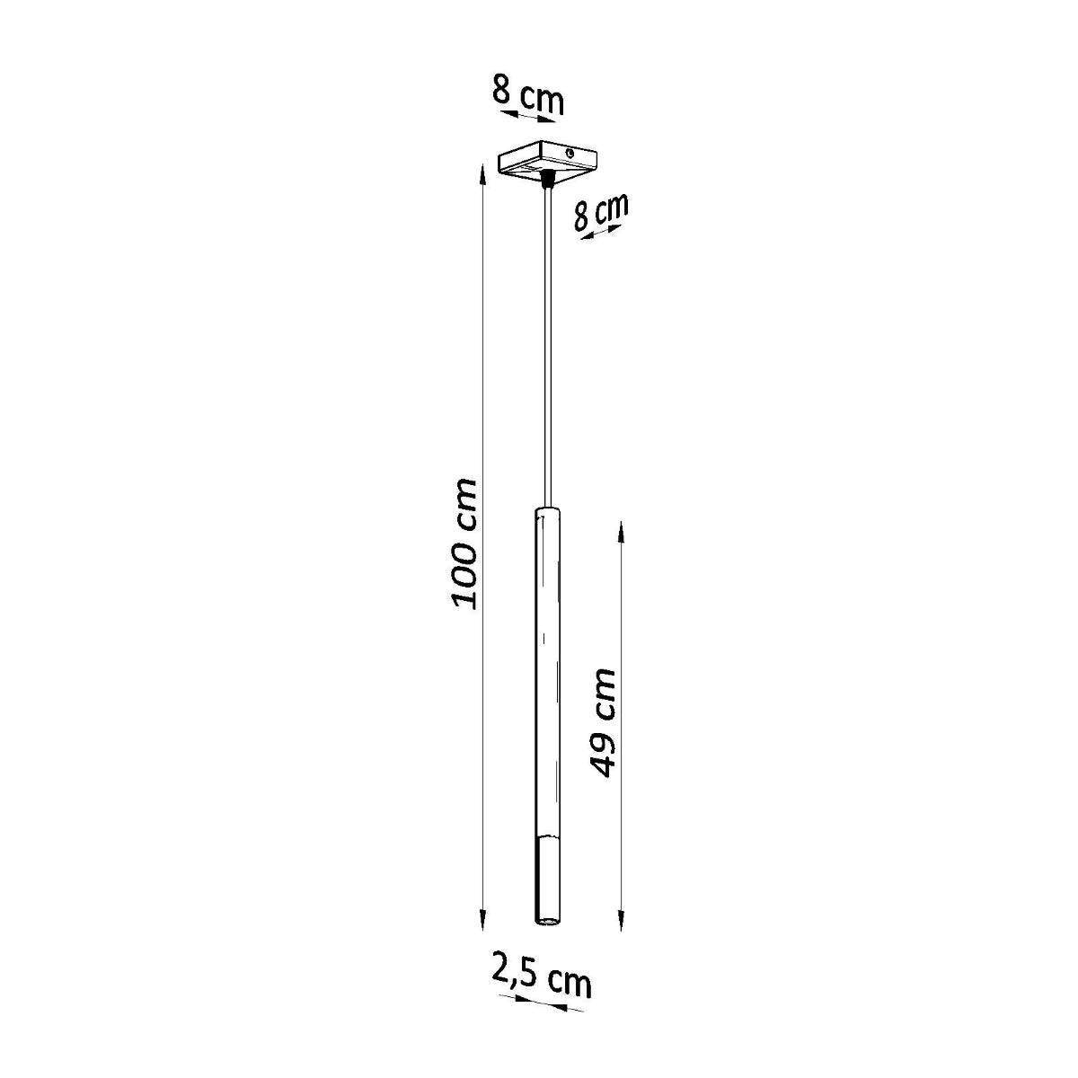 Hanglamp MOZAICA 1 zwart/chroom