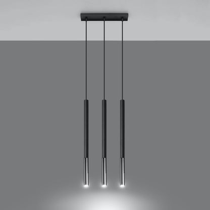 Hanglamp MOZAICA 3L zwart/chroom