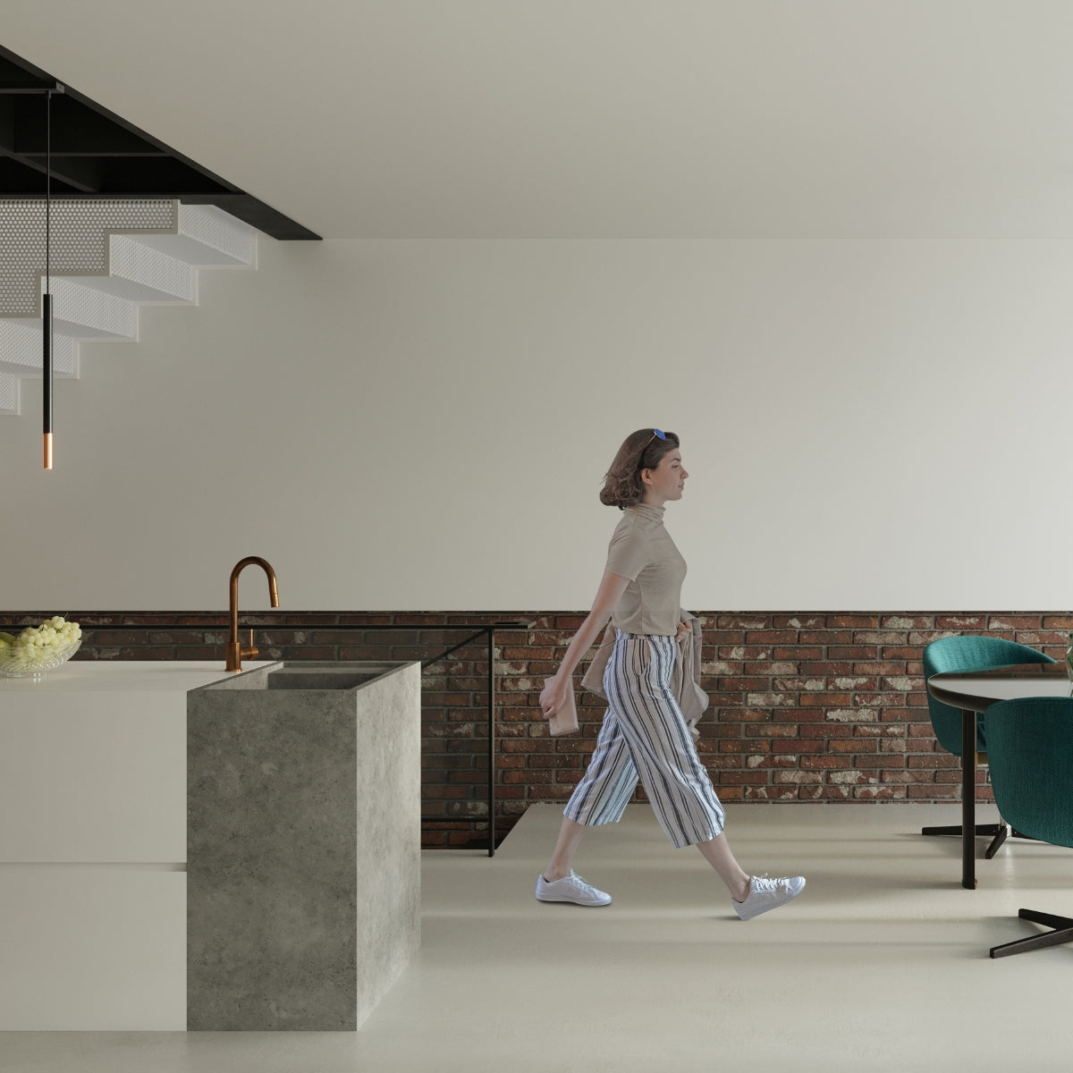 Hanglamp MOZAICA 1 zwart/koper