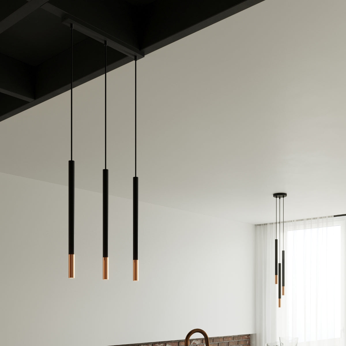 Hanglamp MOZAICA 1 zwart/koper