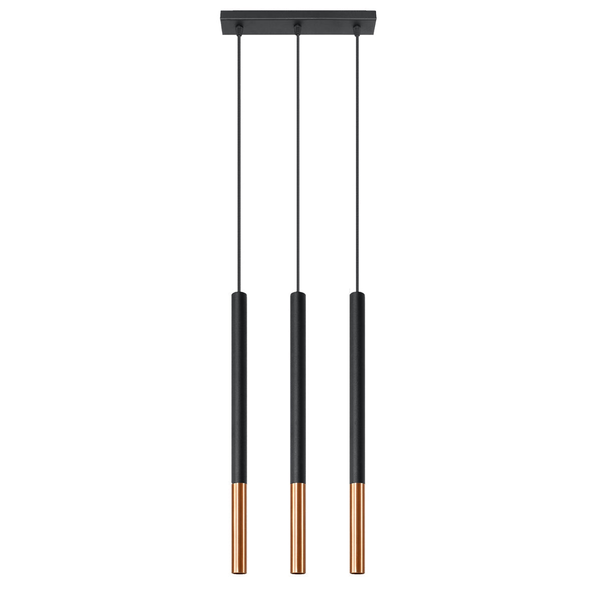 Hanglamp MOZAICA 3L zwart/koper