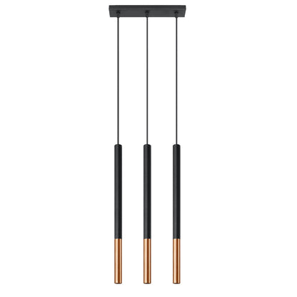 Hanglamp MOZAICA 3L zwart/koper