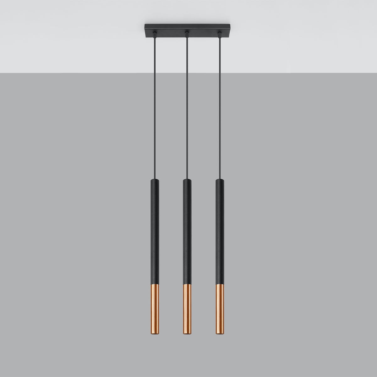Hanglamp MOZAICA 3L zwart/koper