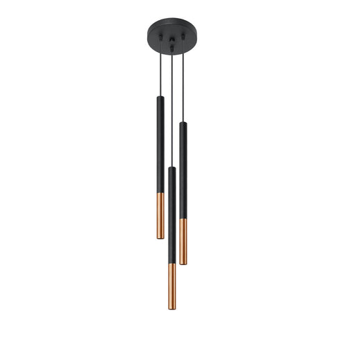 Hanglamp MOZAICA 3P zwart/koper