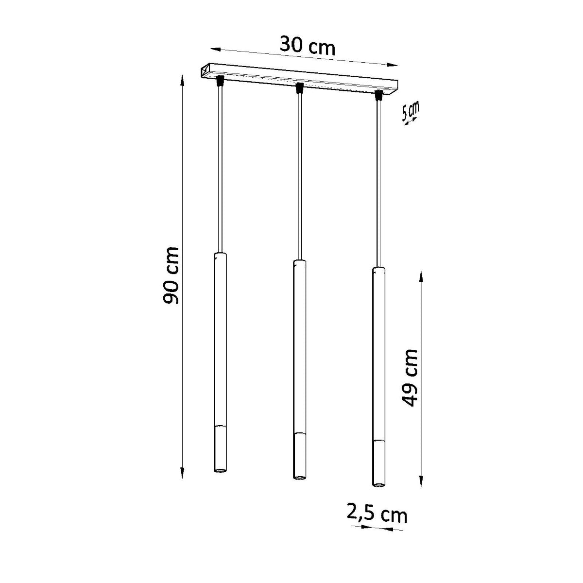 Hanglamp MOZAICA 3L zwart/goud