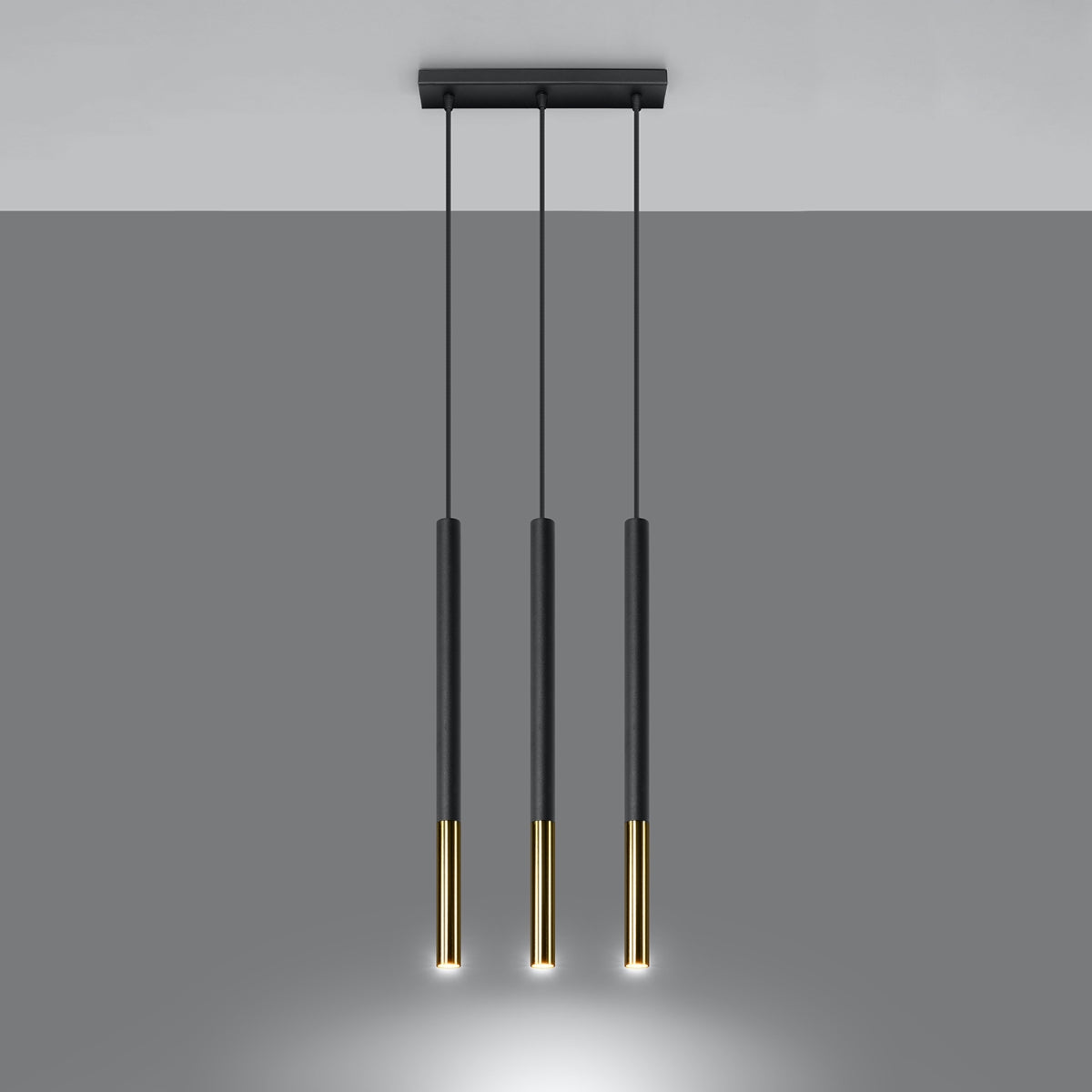 Hanglamp MOZAICA 3L zwart/goud