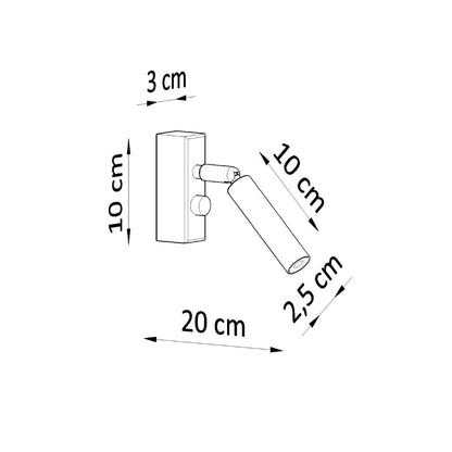 Wandlamp EYETECH 1 zwart