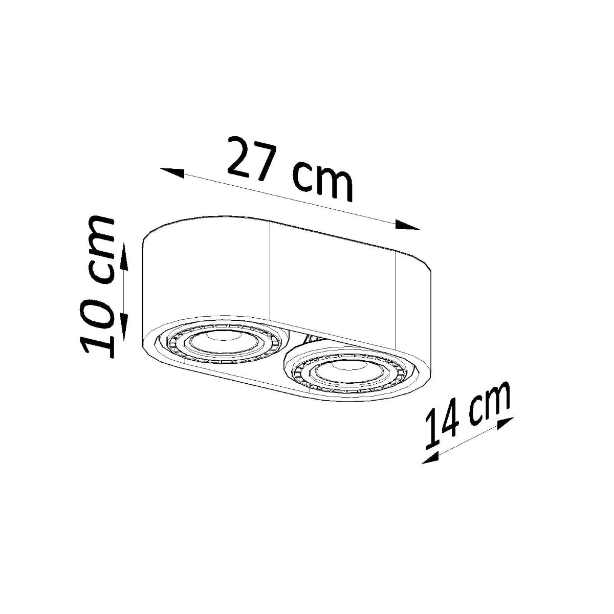 Plafondlamp BASIC 2 naturel hout