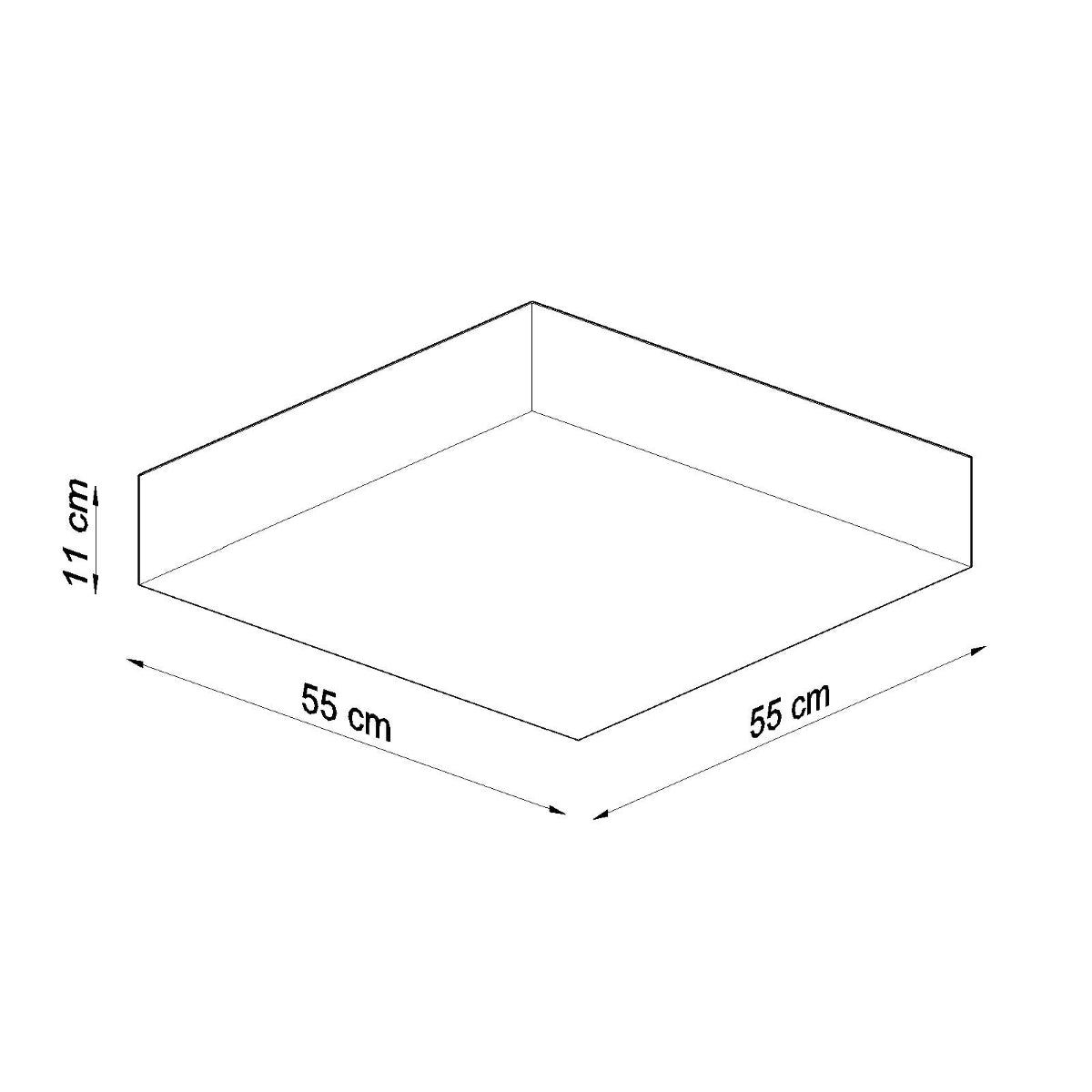 Plafondlamp HORUS 55 zwart