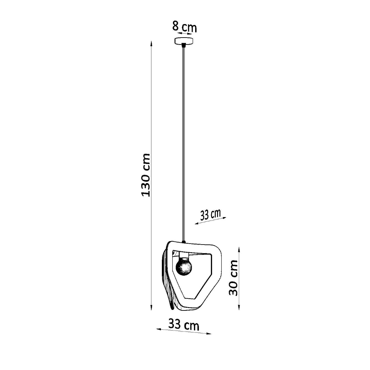 Hanglamp TRES zwart