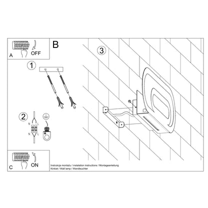 Wandlamp SACCON wit