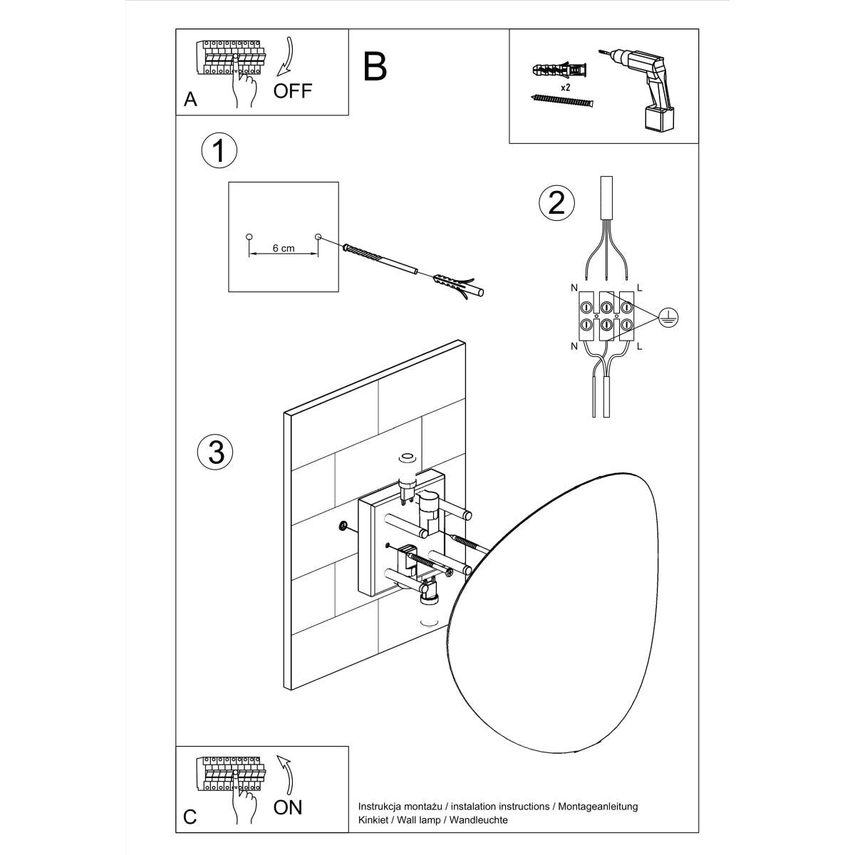 Wandlamp SENSES wit