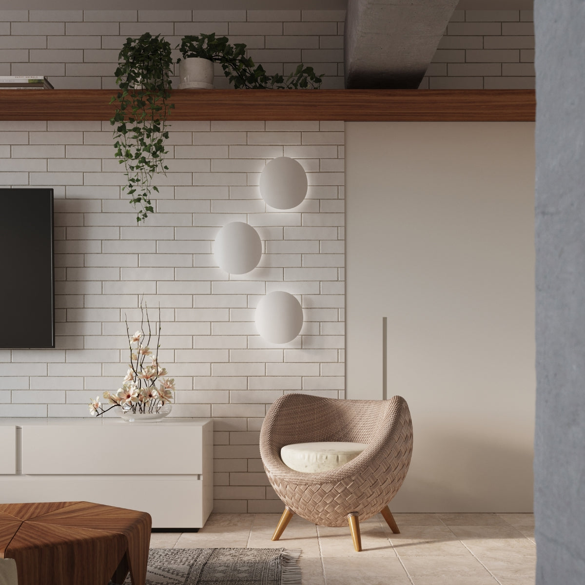 Wandlamp SENSES wit