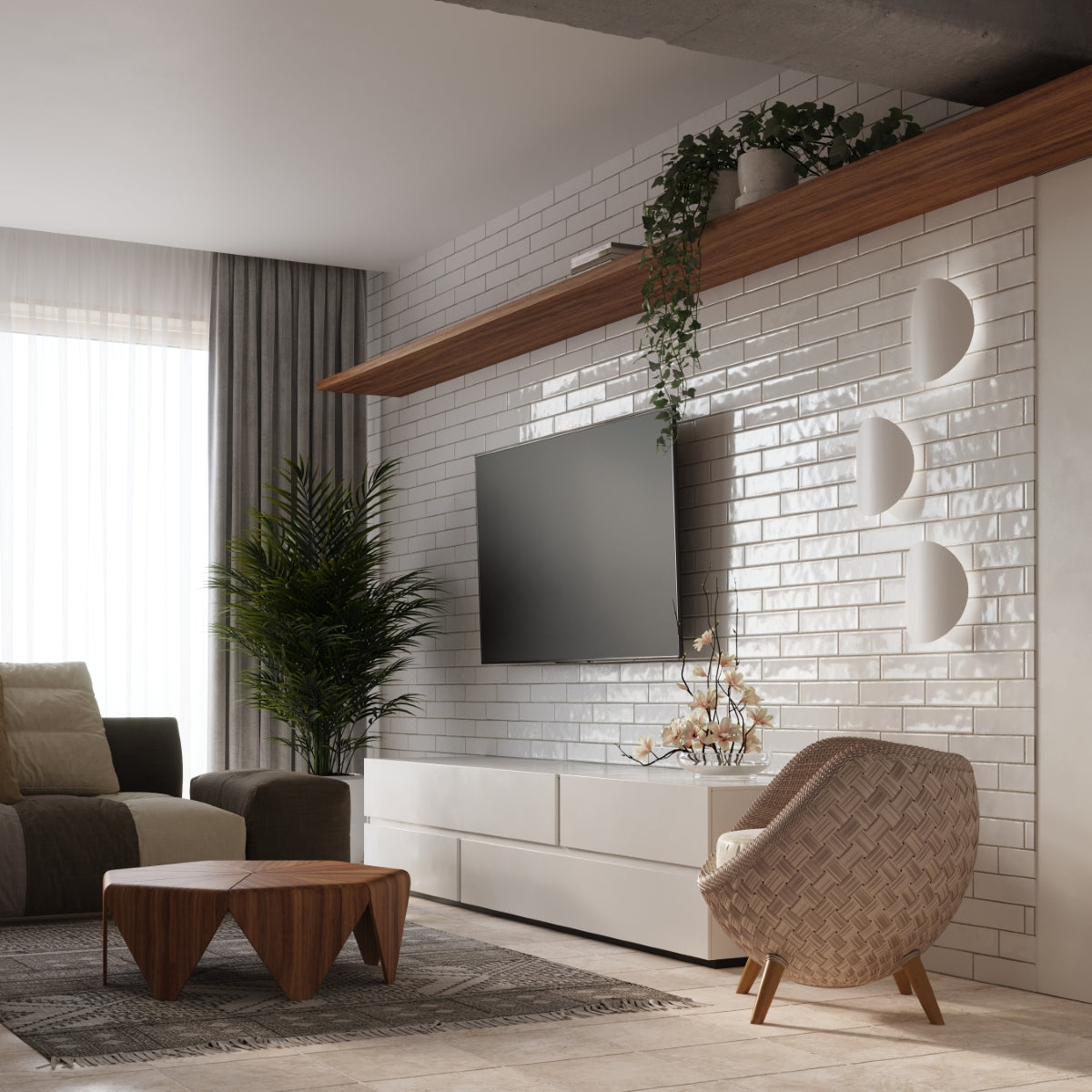 Wandlamp SENSES wit