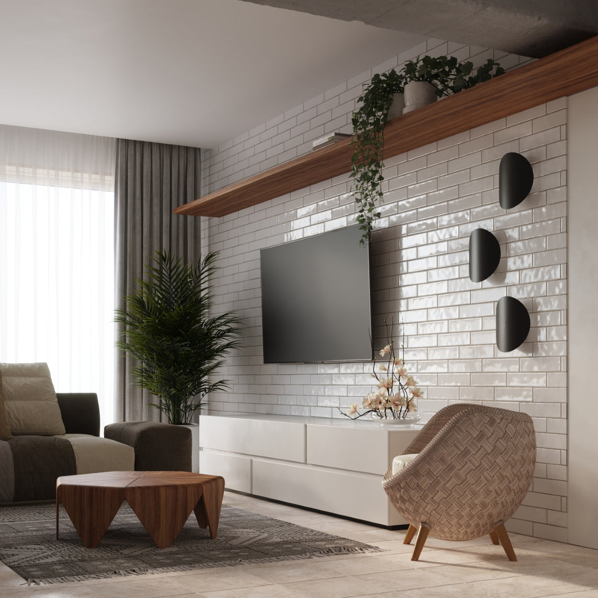Wandlamp SENSES zwart