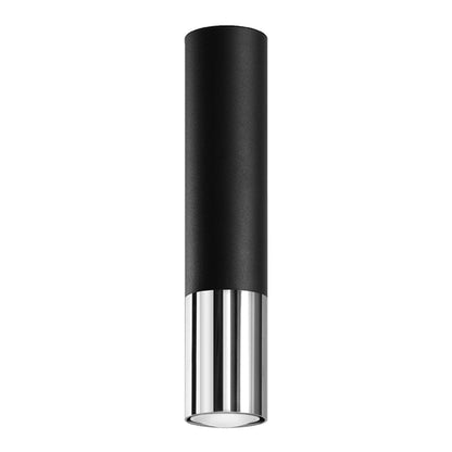 Plafondlamp LOOPEZ zwart/chroom
