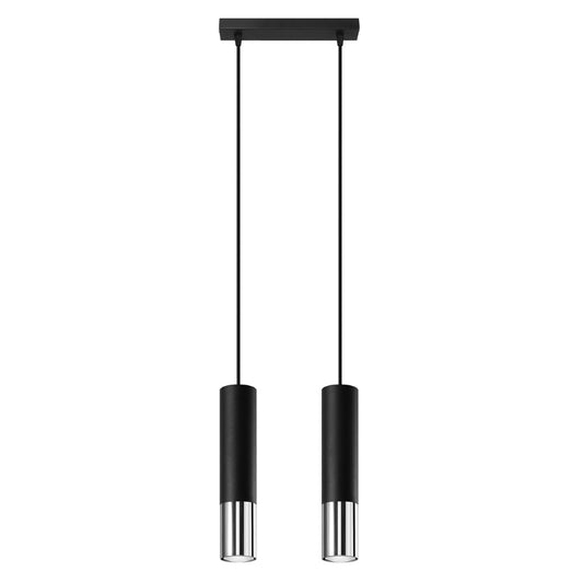 Hanglamp LOOPEZ 2 zwart/chroom