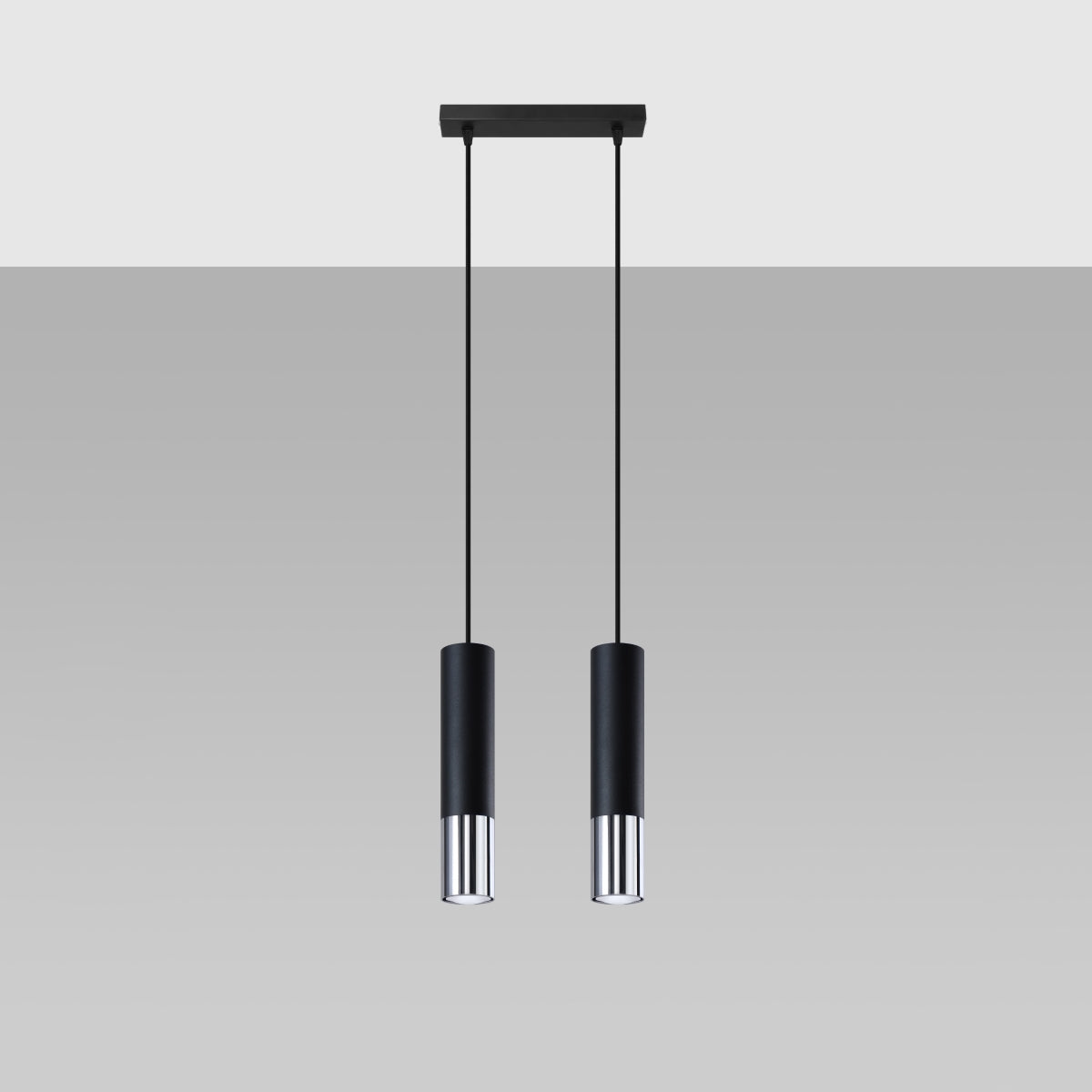 Hanglamp LOOPEZ 2 zwart/chroom