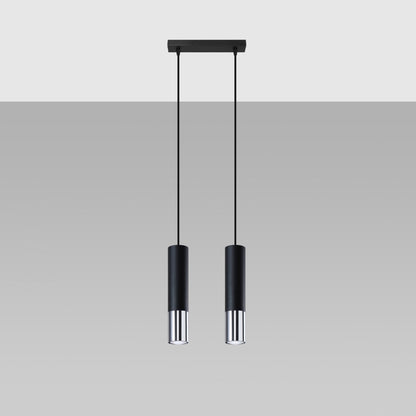Hanglamp LOOPEZ 2 zwart/chroom