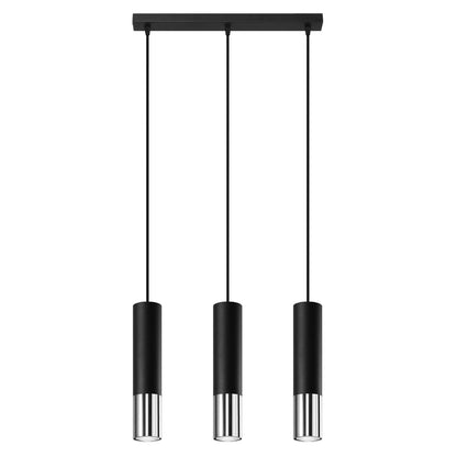 Hanglamp LOOPEZ 3L zwart/chroom