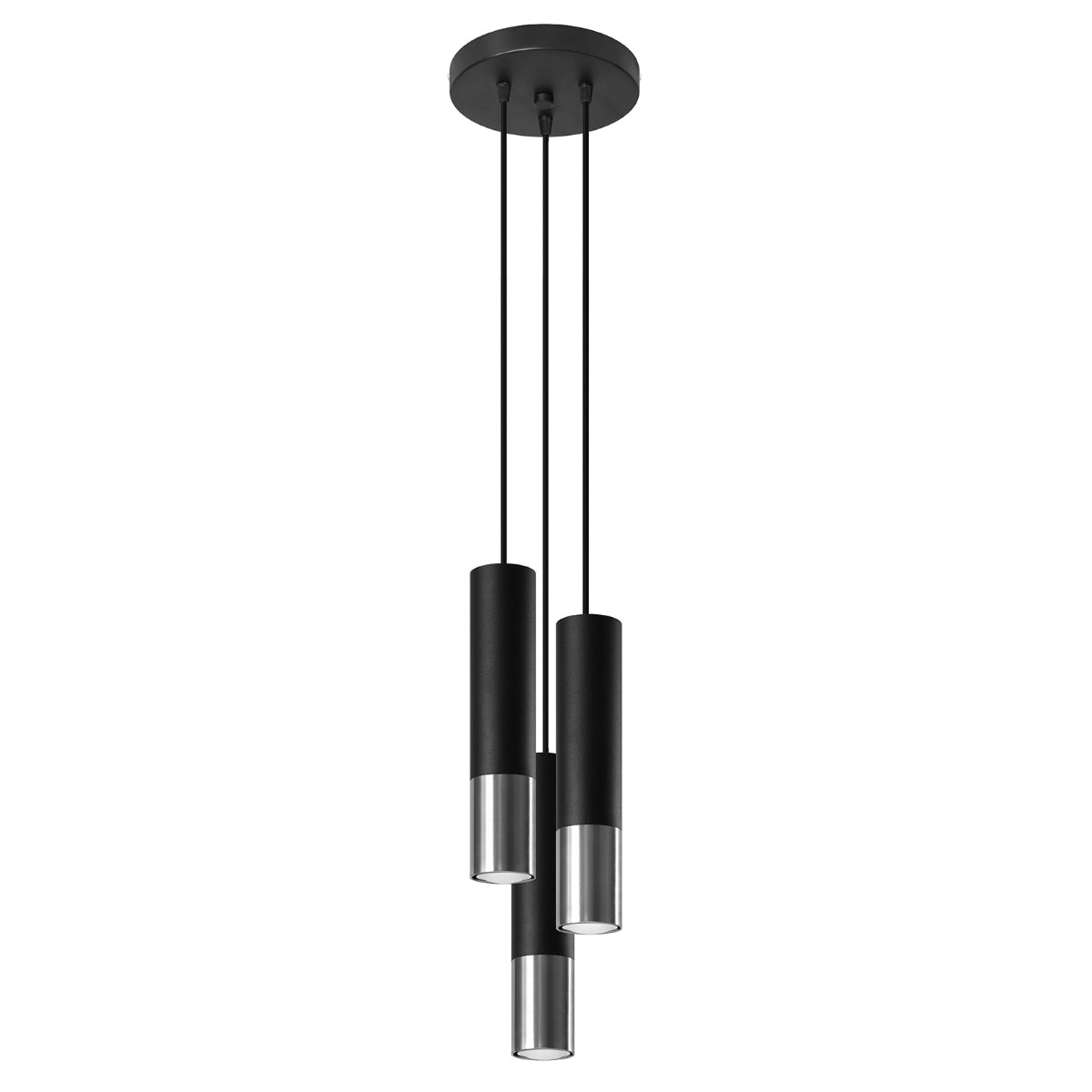 Hanglamp LOOPEZ 3P zwart/chroom