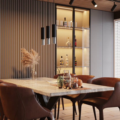 Hanglamp LOOPEZ 3P zwart/chroom