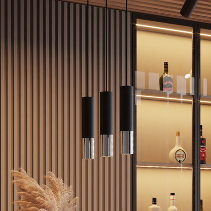 Hanglamp LOOPEZ 3P zwart/chroom