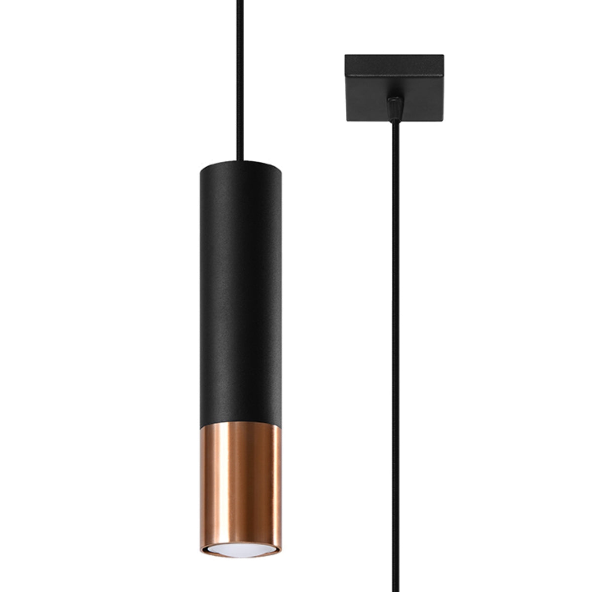 Hanglamp LOOPEZ 1 zwart/koper