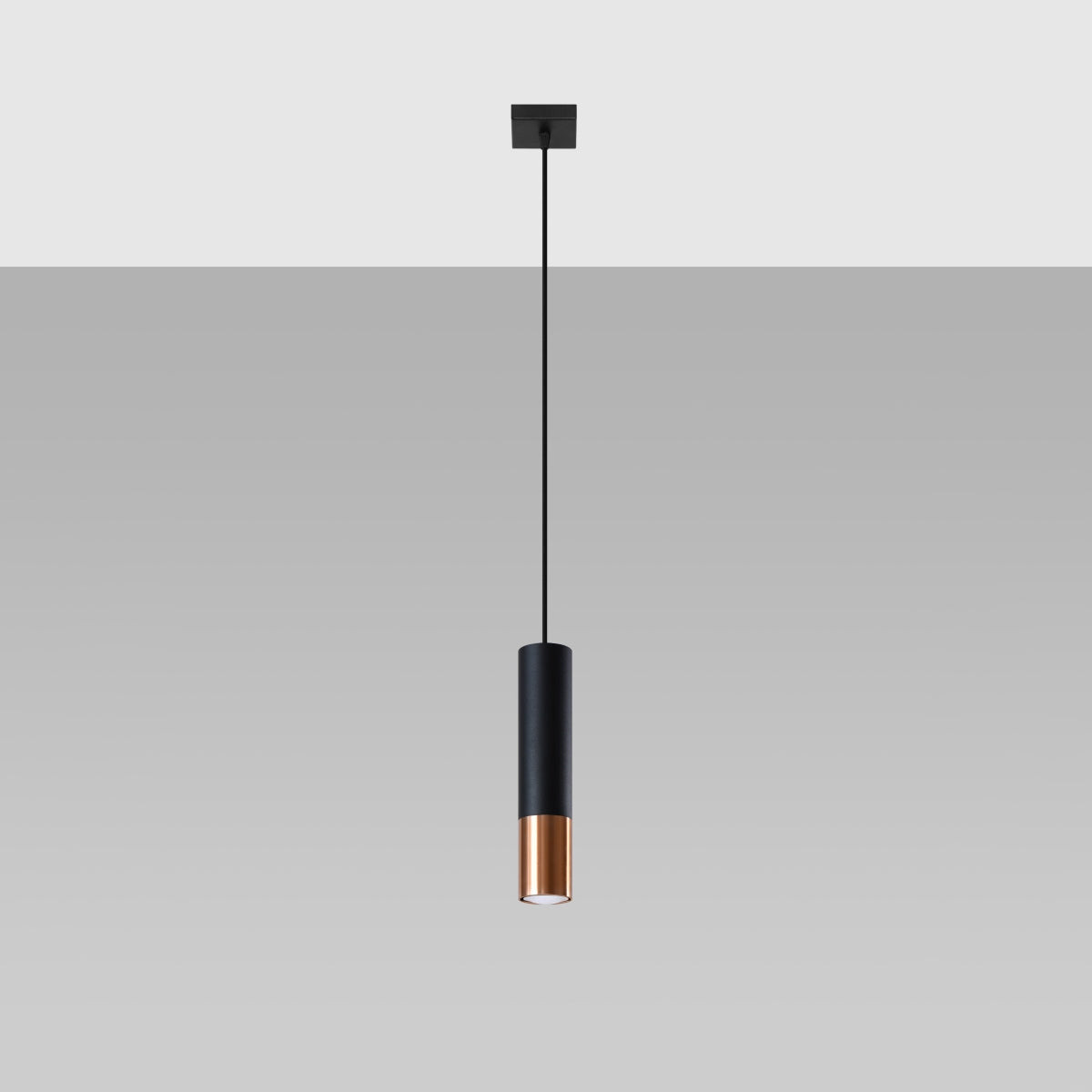 Hanglamp LOOPEZ 1 zwart/koper