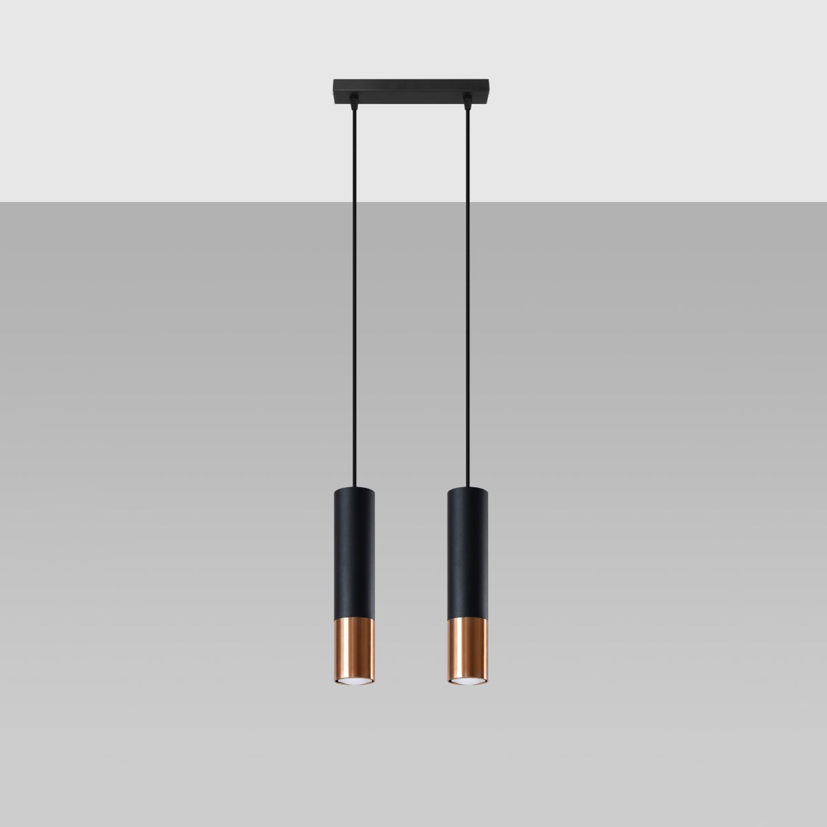 Hanglamp LOOPEZ 2 zwart/koper