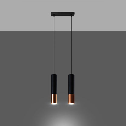 Hanglamp LOOPEZ 2 zwart/koper