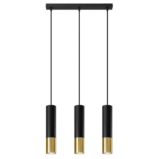 Hanglamp LOOPEZ 3L zwart/goud