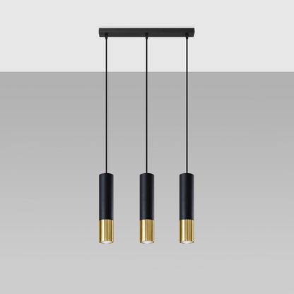 Hanglamp LOOPEZ 3L zwart/goud