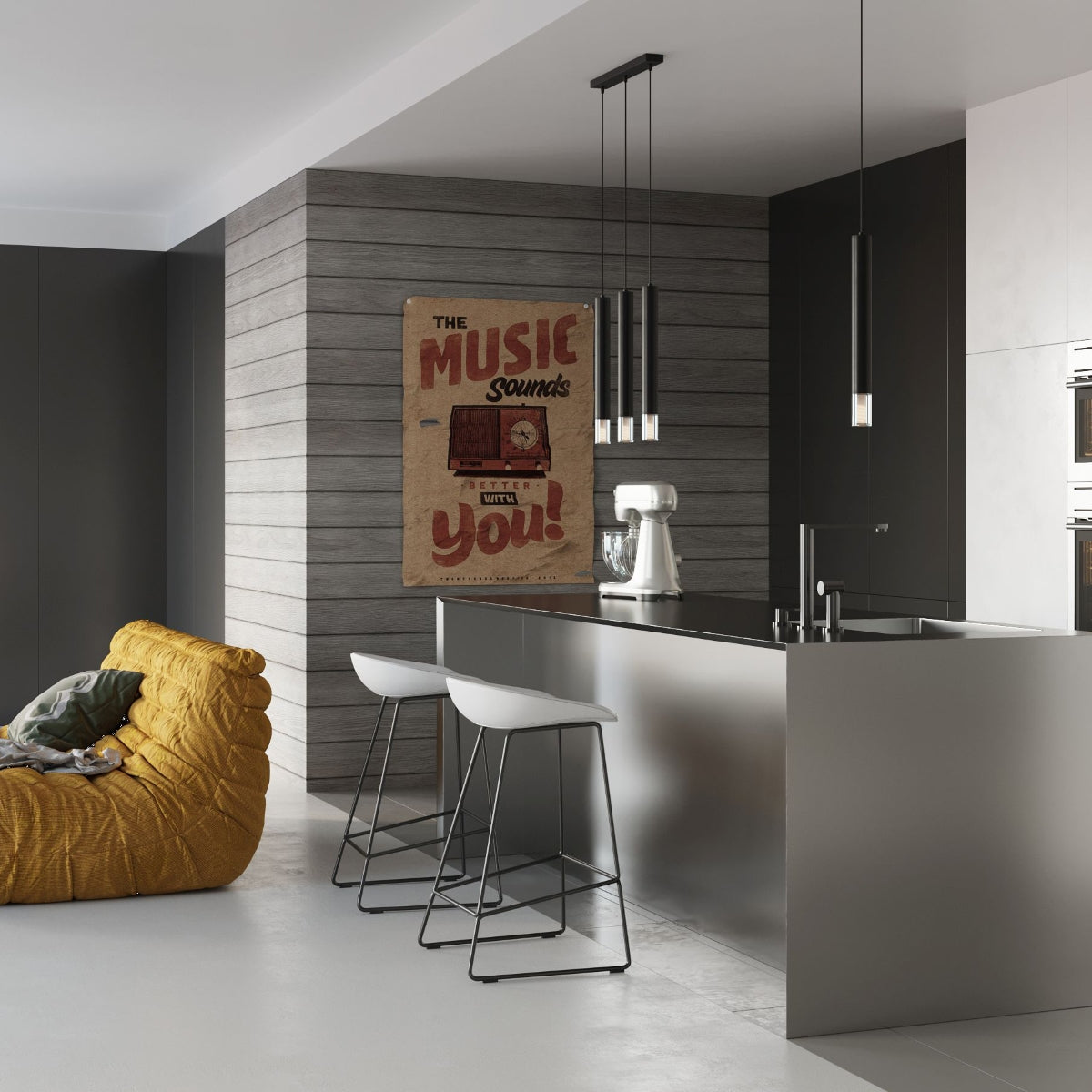 Hanglamp WEZYR 3 zwart