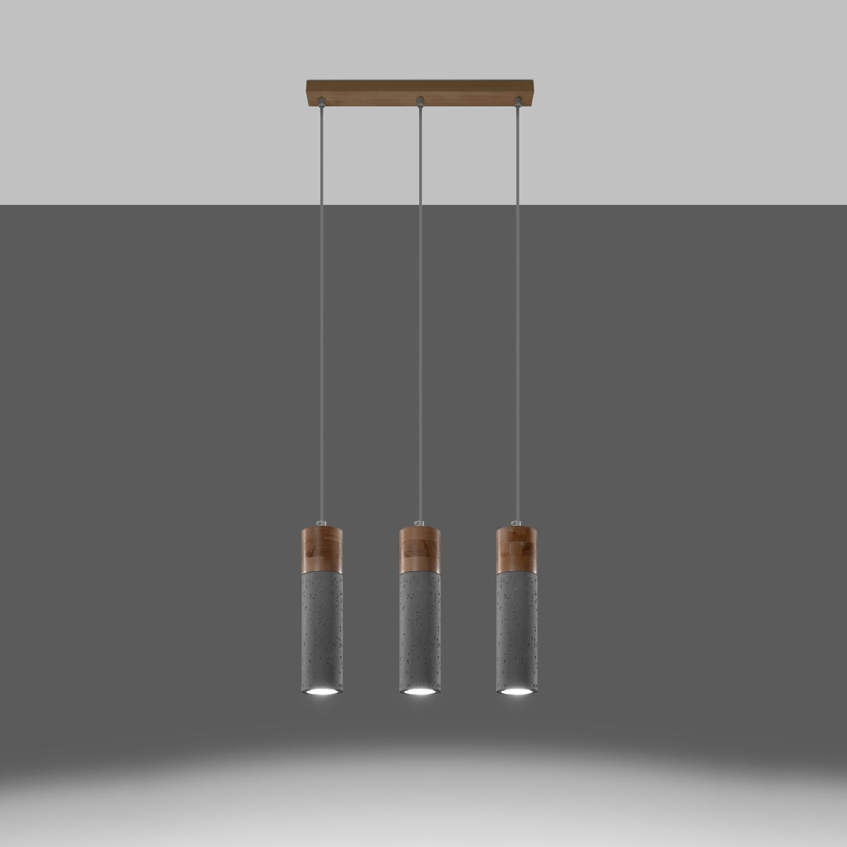 Hanglamp ZANE 3 grijs