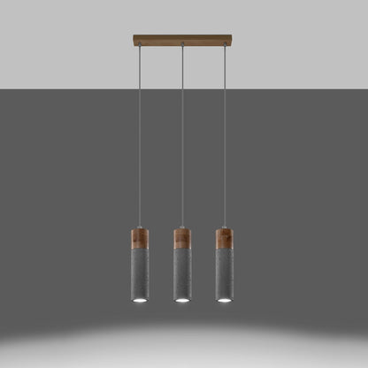 Hanglamp ZANE 3 grijs