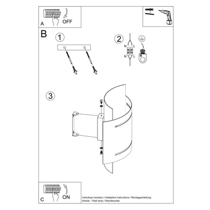 Wandlamp HESTIA wit