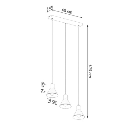 Hanglamp TALEJA 3 wit [E27]