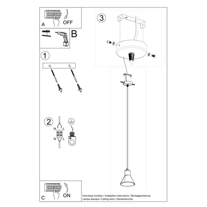 Hanglamp TALEJA 1 wit [ES111]