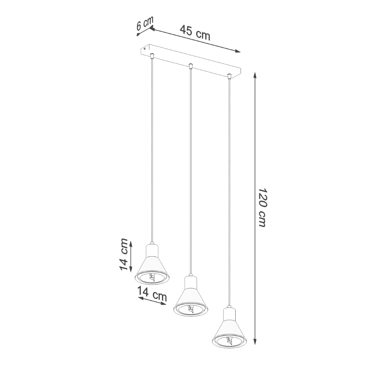 Hanglamp TALEJA 3 zwart [ES111]