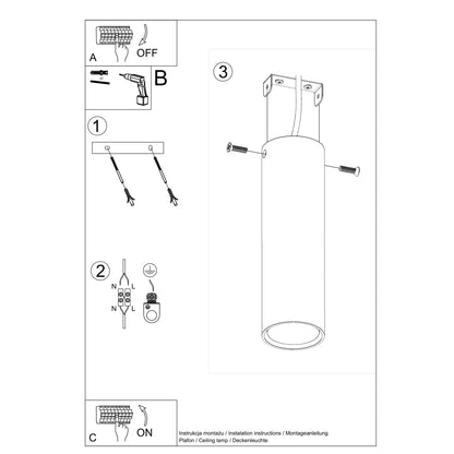 Plafondlamp LAGOS 20 wit