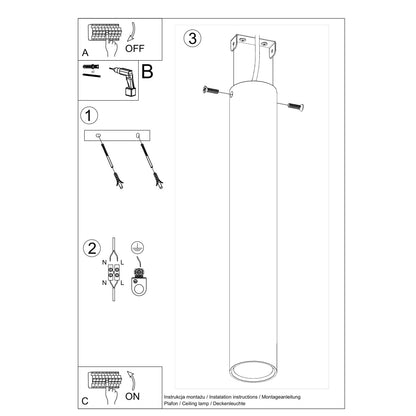 Plafondlamp LAGOS 40 wit