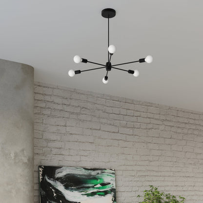 Industriële zwarte Kroonluchter LANGO 3