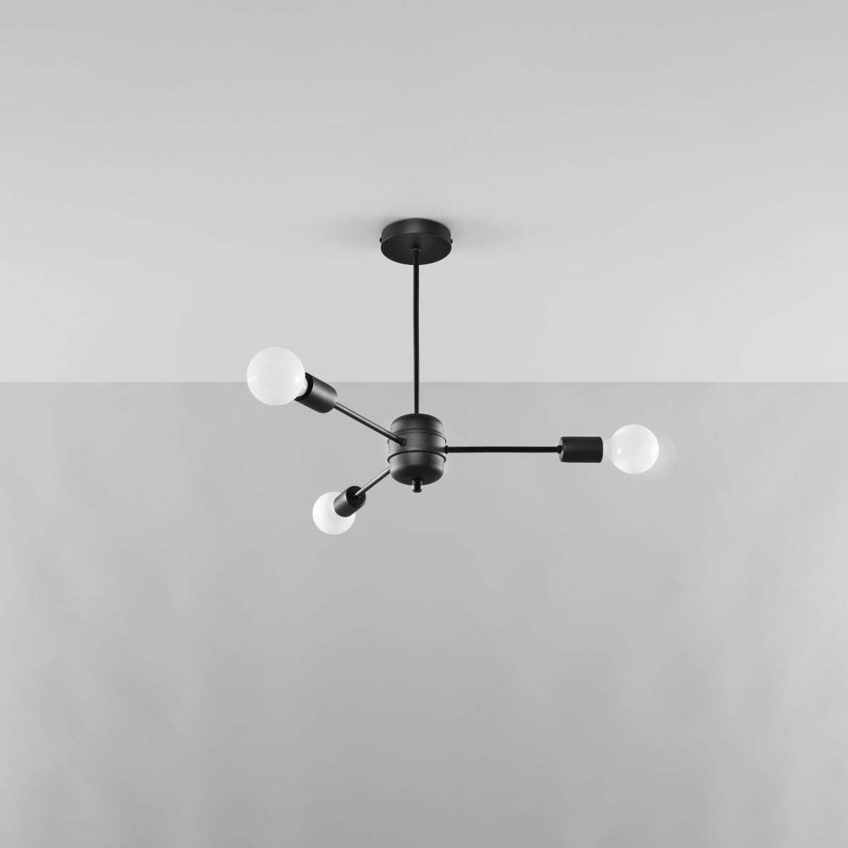 Industriële zwarte Kroonluchter LANGO 3