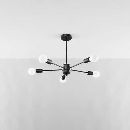 Industriële zwarte Kroonluchter LANGO 5