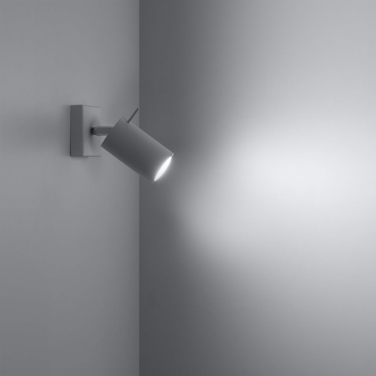 Wandlamp RING wit met schakelaar